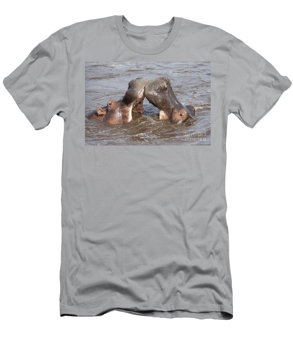 1 Fighting Hippos Bernd Rohrschneider T-Shirt