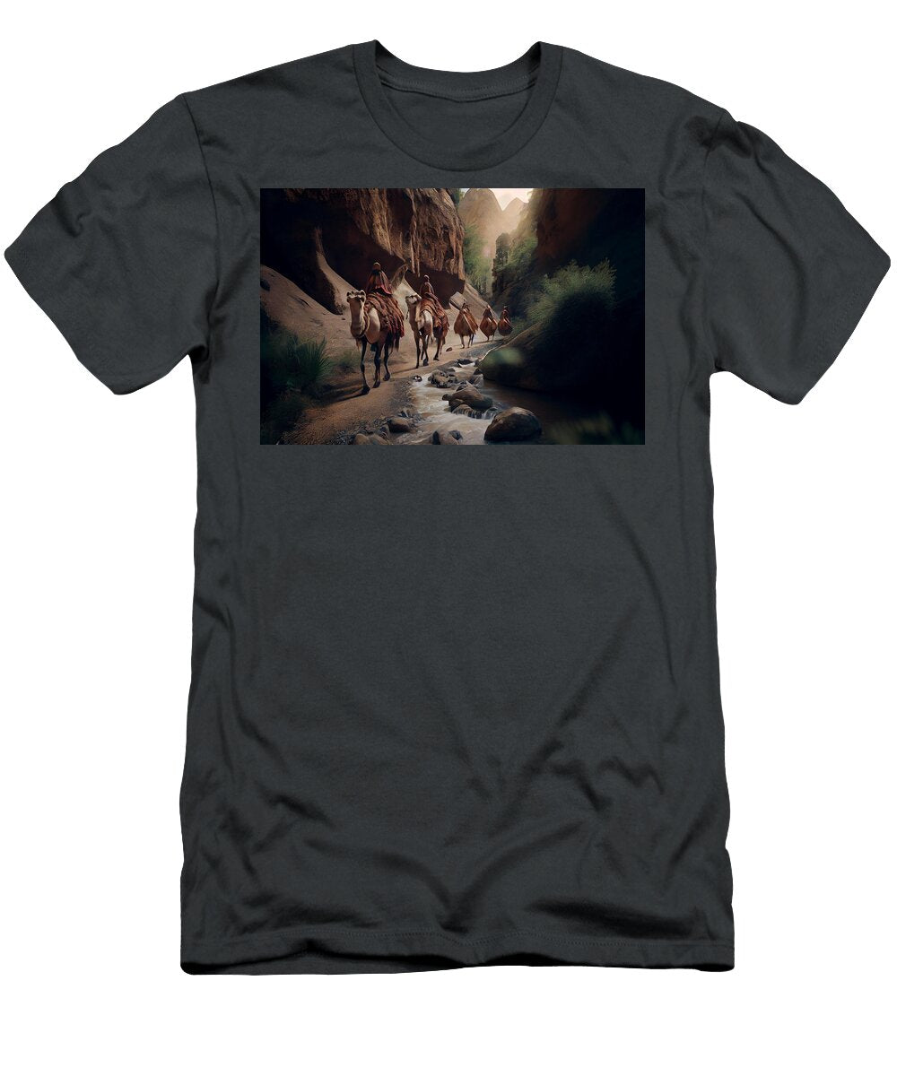 A Medieval Silk Road Caravan with Camels Walkin 39645eae72 7fcc 645ffa 043657 35645645b3 Celestial Images T-Shirt