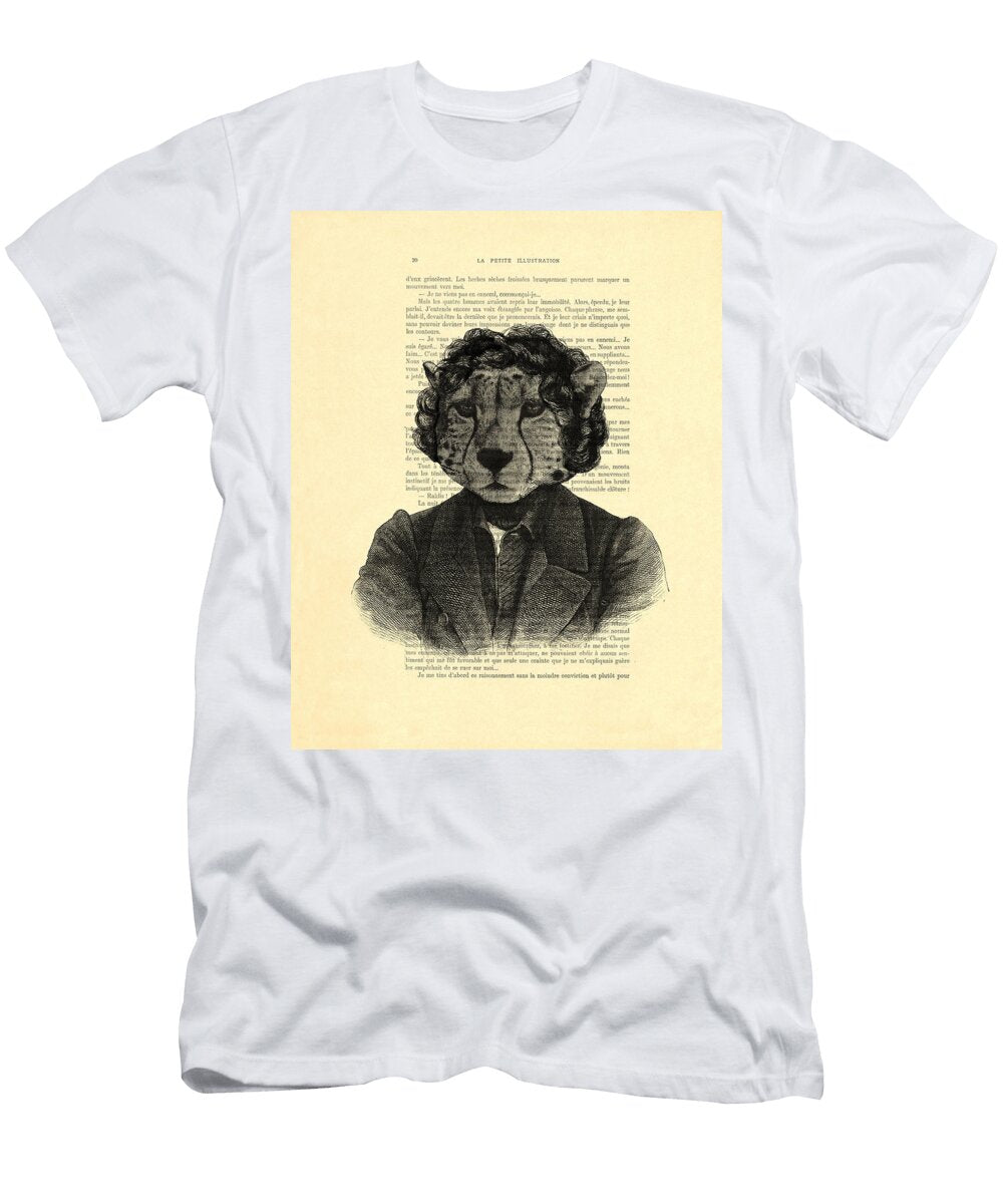 Cheetah on Dictionary Book Page Madame Memento T-Shirt