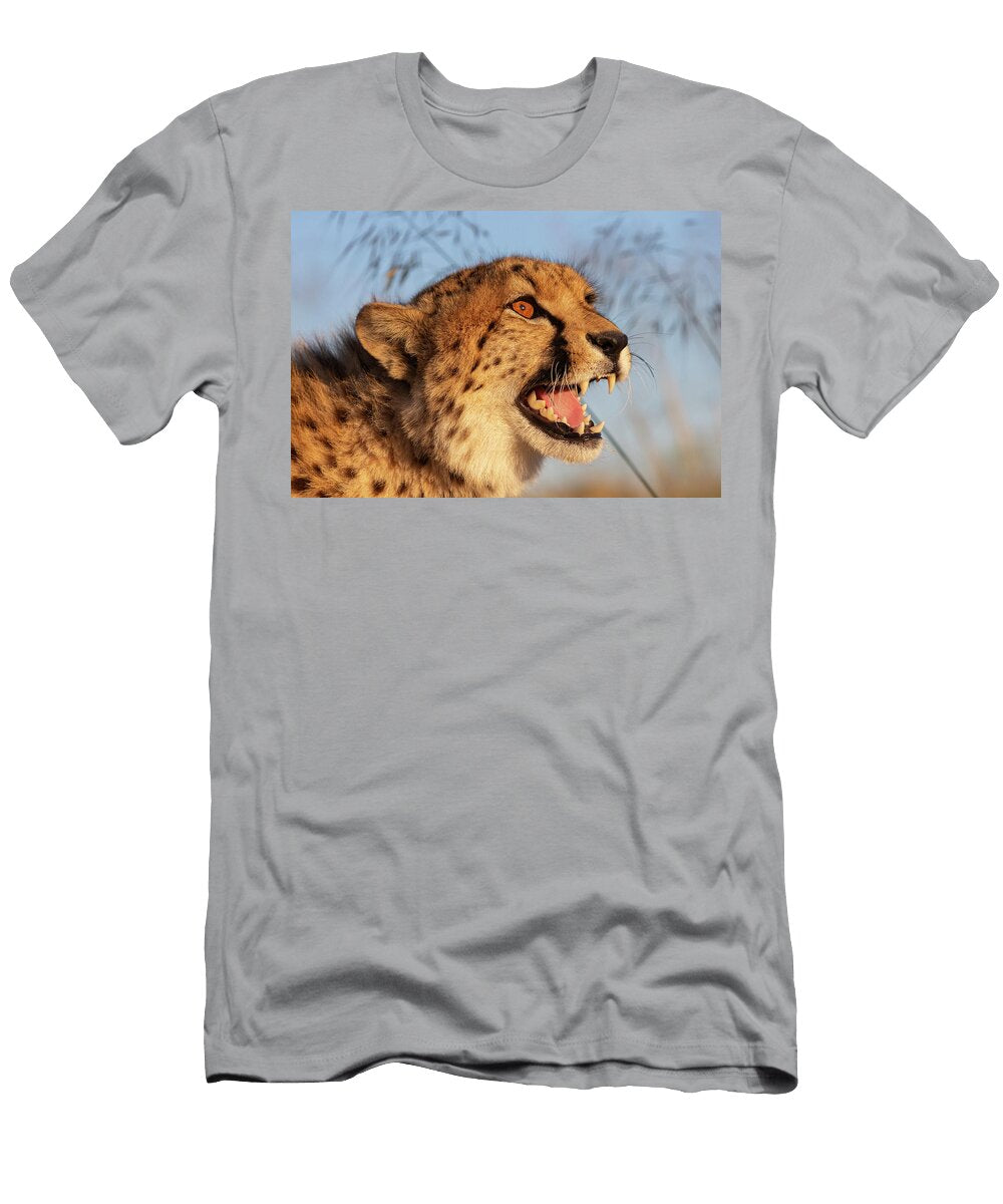 Cheetah Snarling Head Portrait Spain Sylvain Cordier Natureplcom T-Shirt