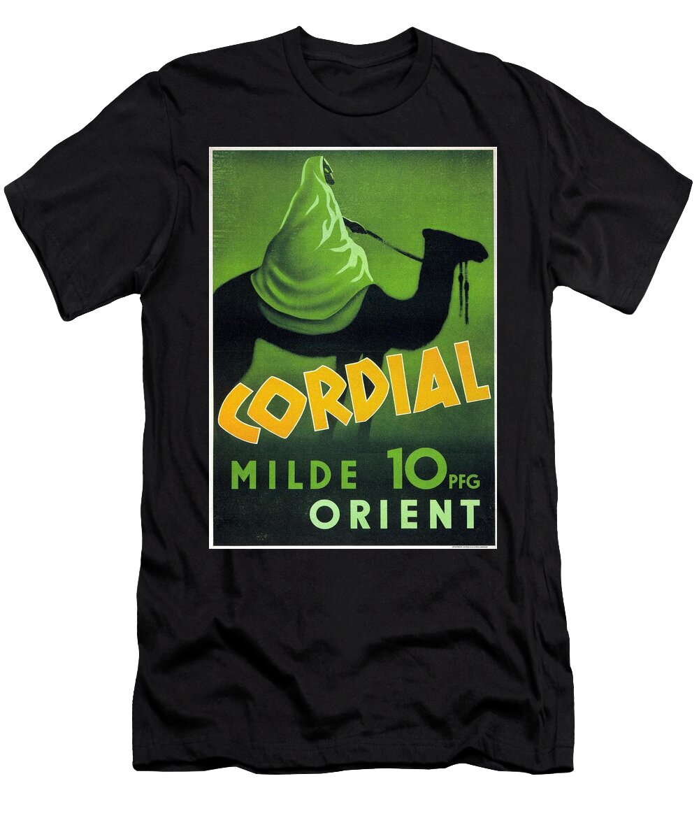 Cordial Milde Orient Bedouin on a Camel Retro Travel Poster Vintage Poster Studio Grafiikka T-Shirt