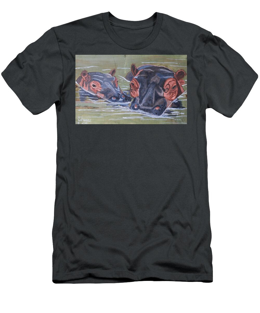 Hippo and Calf Debbie Lafrance T-Shirt