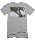 Hungry Male Cheetah Climbing Tree to Check Remains of Kristel Richard Natureplcom T-Shirt