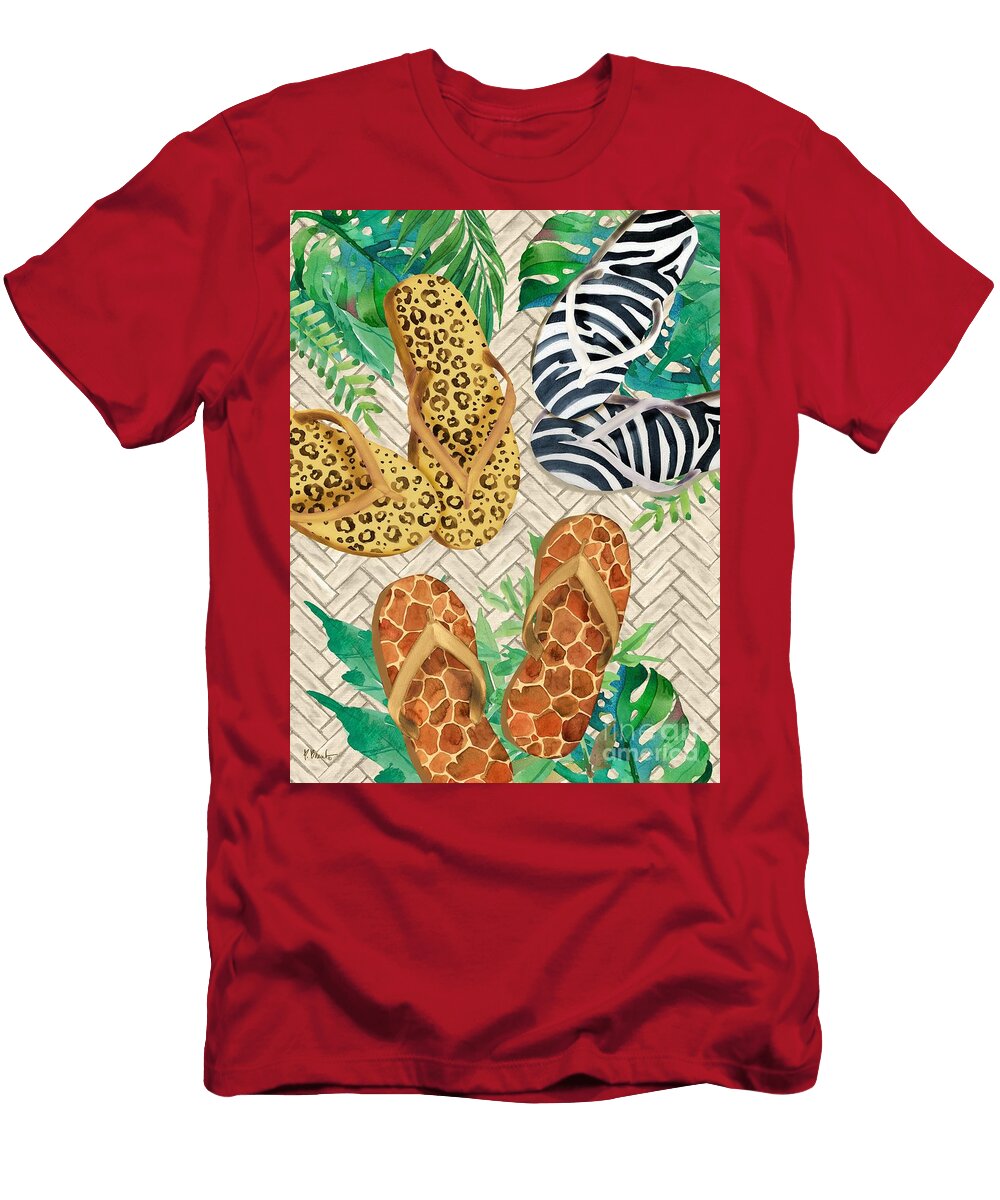 Jungle Flip Flops Vertical Paul Brent T-Shirt