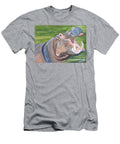 Open Mouthed Hippo on Wood Debbie Lafrance T-Shirt