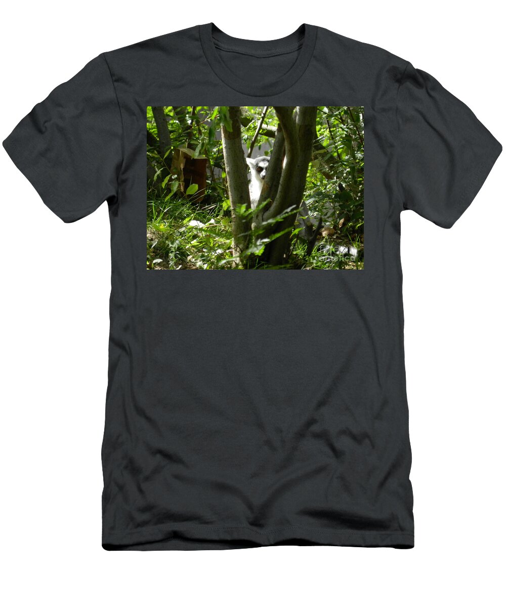 Peek a Boo Lemur Heather Jane T-Shirt