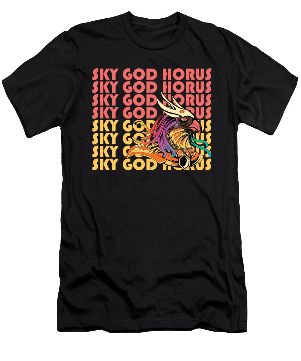 Sky God Horus Egypt Egyptian God Moon T-Shirt