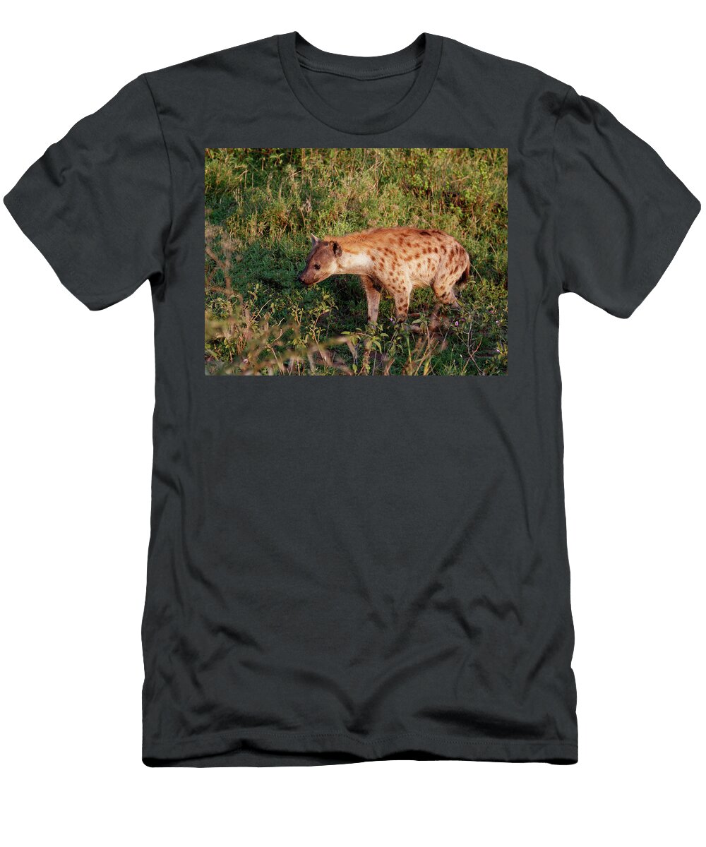 Spotted Hyena Walking Sally Weigand T-Shirt