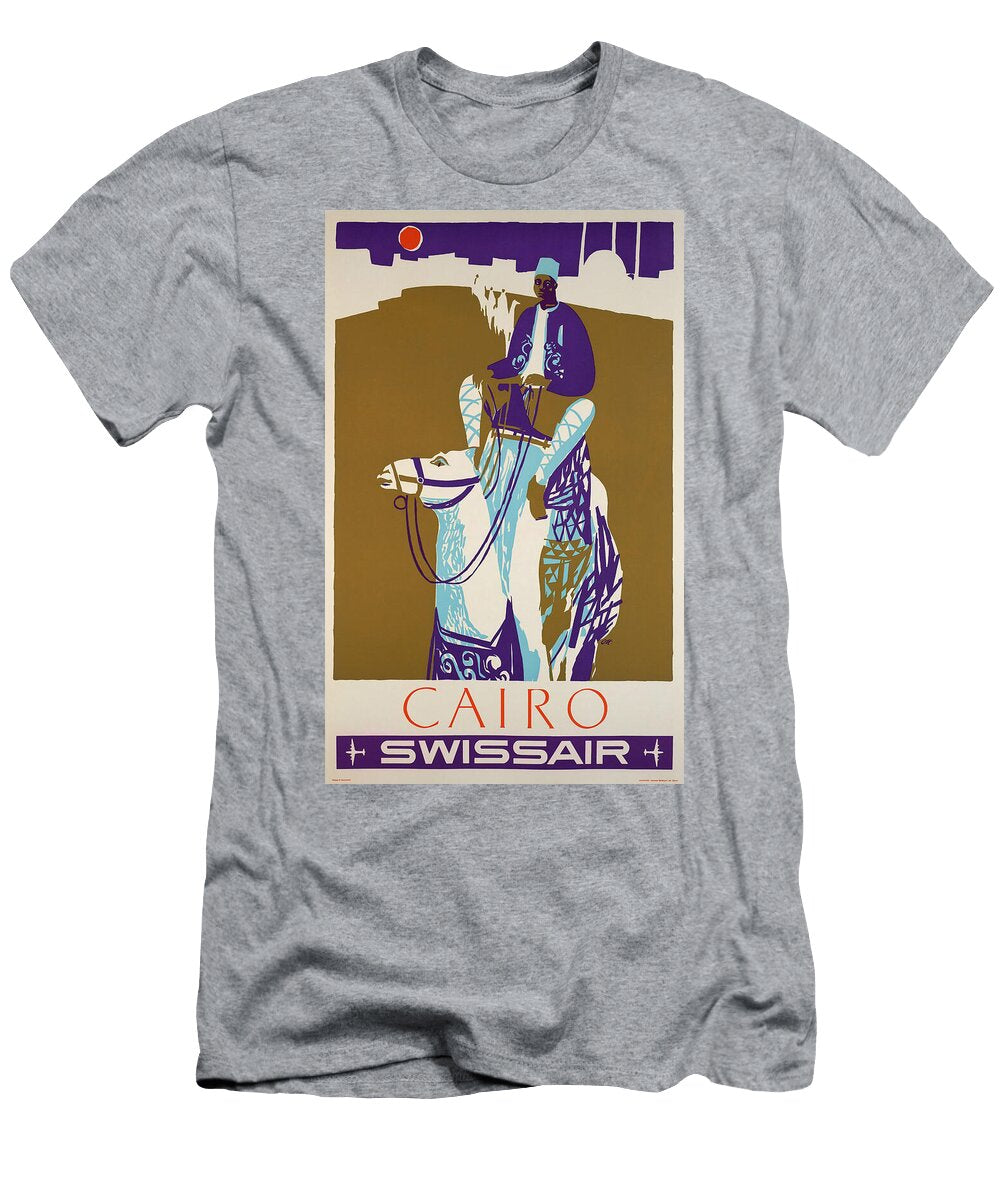 Tp2152 Swissair Cairo 1951 Travel Prints T-Shirt