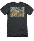 Tropical Seamless Pattern with Palm Trees Giraffes and Leopards N Akkash T-Shirt