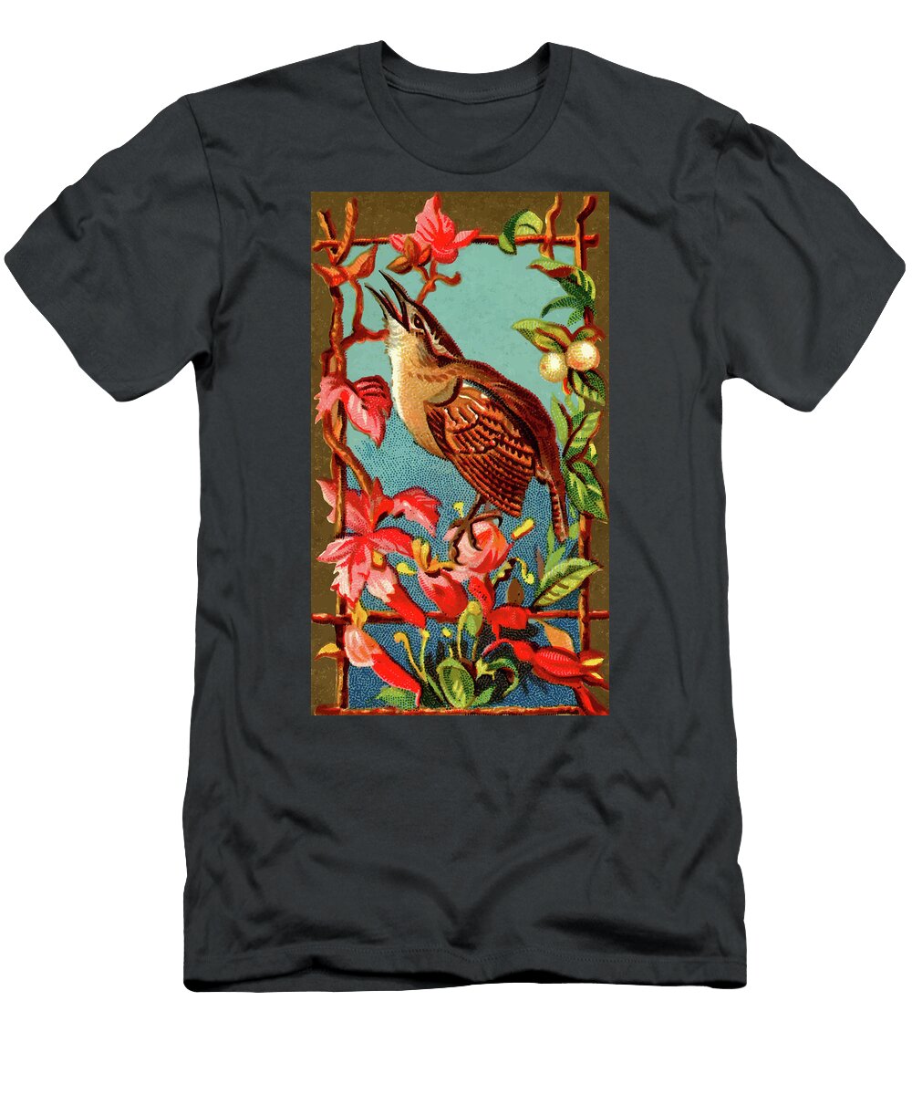Wren Vintage Animal Illustration Picked and Shared T-Shirt